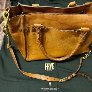 Frye Demi Satchel Purse Handbag in Whiskey